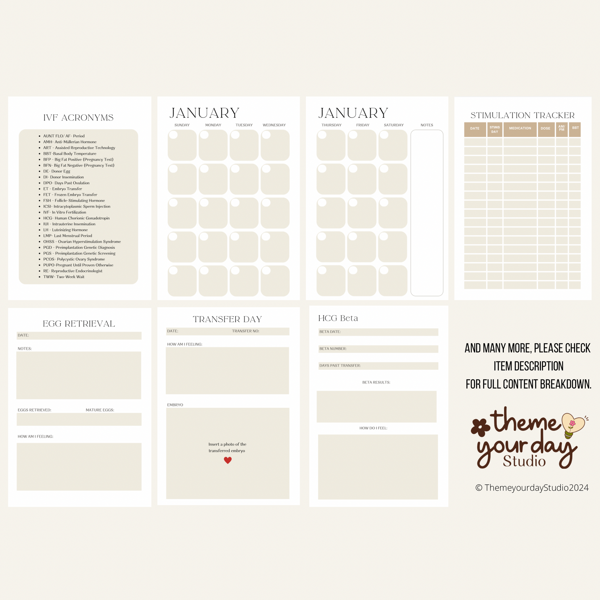 IVF Planner Green – Theme Your Day Studio ivf-planner-green-theme-your-day-studio